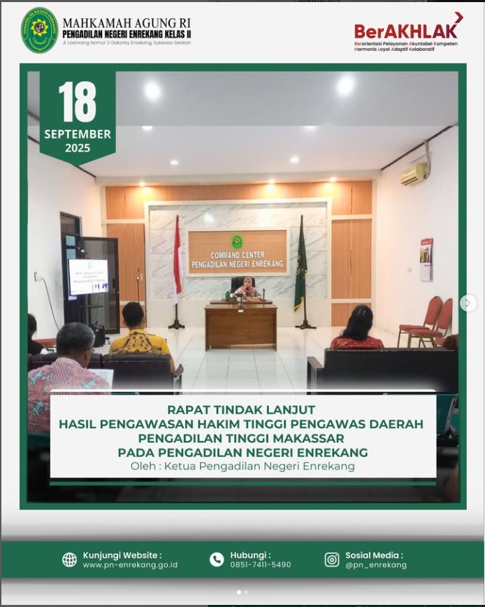 18 September Rapat Tindak lanjut