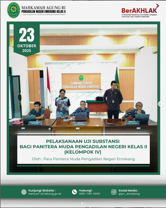 23 Oktober Uji Substansi